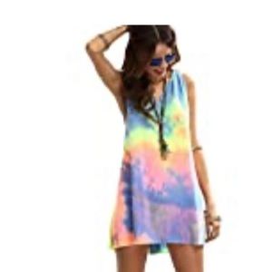 Tie dye swim coverup size medium